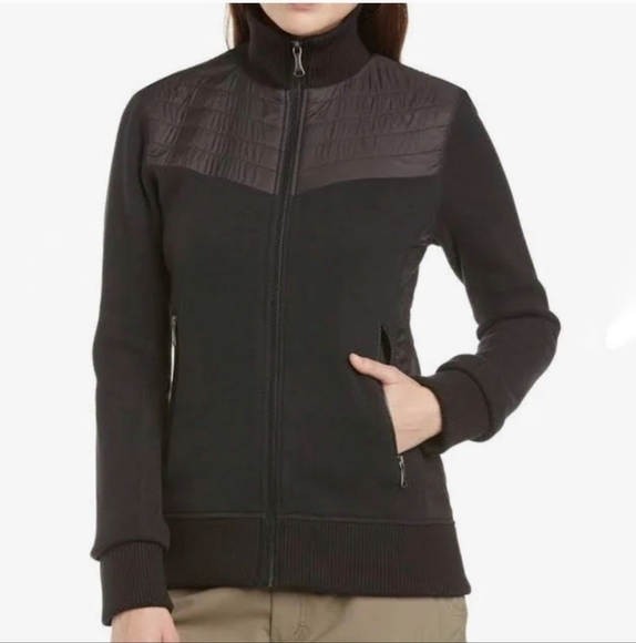 Marmot Womens Tech Sweater Fleece Zip Up Jacket Black Sweater Medium - Picture 1 of 8